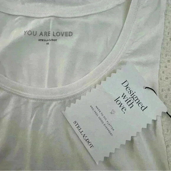 Stella & Dot Ruffle  Sleeve T-Shirt - Picture 4 of 4